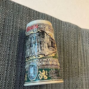 Coors brewing Company Brazil  1990 edition raised ceramic beer mug 1935 print